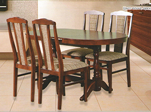 Обеденная группа Стол овальный раскладной со стульями