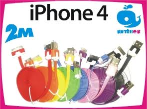 Весёлый цветной зарядный USB на iPhone 4