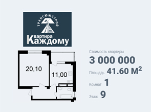 Однокомнатная квартира в жилом комплексе на Садовой 6 по доступным ценам в Белгороде