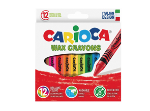 Восковые карандаши CARIOCA (Италия), 12 цветов