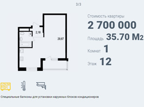 Однокомнатная квартира в жилом комплексе "ЦЕНТР ПАРК" по доступной цене в Белгороде
